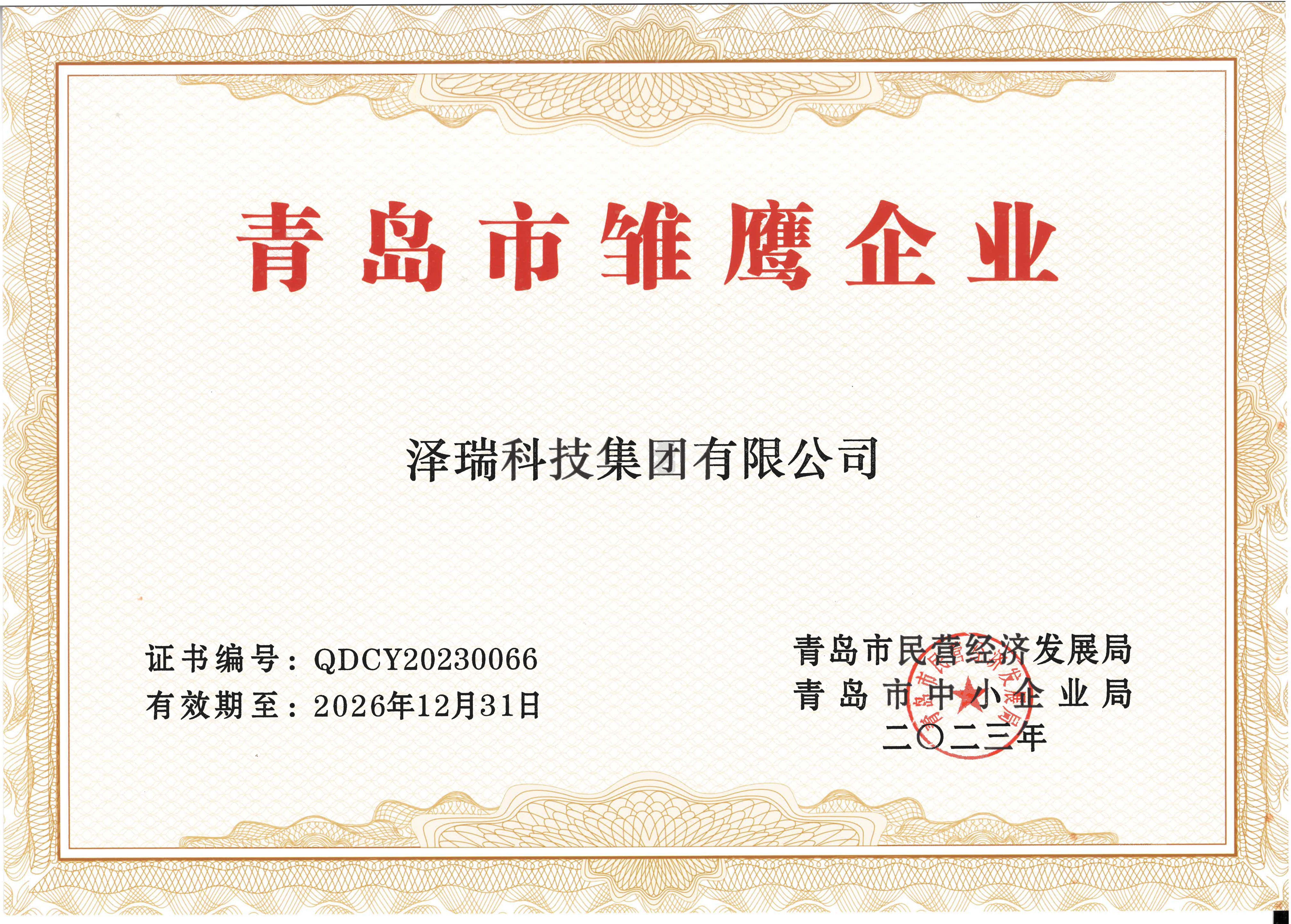 青岛市雏鹰企业